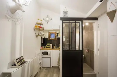 Cuisine ou kitchenette dans l'établissement Nid du Parc - Parfait 1 personne