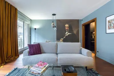 Coin salon dans l'établissement Stella - Furnished apartment - Downtown Lyon