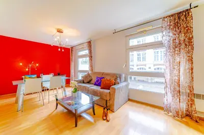 Coin salon dans l'établissement Résidence Montempô Appart'Hôtel Lyon Part Dieu