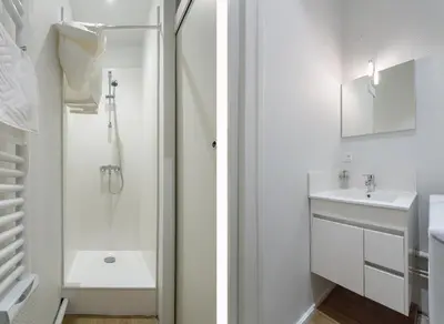 Salle de bains dans l'établissement Jusquà 6 personnes au coeur du Vieux Lyon