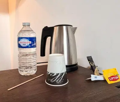 Plateau bouilloire dans l'établissement Bio-Motel