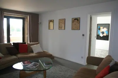 Coin salon dans l'établissement Les terres