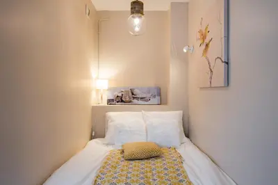 Un ou plusieurs lits dans un hébergement de l'établissement Appartement Lyon Gerland - Enjoy in Lyon