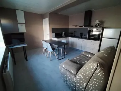 Cuisine ou kitchenette dans l'établissement Meublé Tourisme 2*