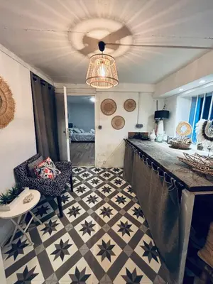 Cuisine ou kitchenette dans l'établissement Chambre d'Hôtes du Vieux Collonges