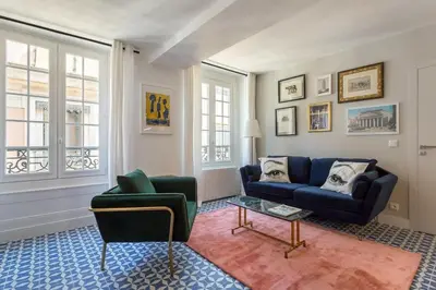 Coin salon dans l'établissement Strada - Furnished apartment - Downtown Lyon