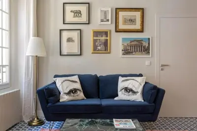 Coin salon dans l'établissement Strada - Furnished apartment - Downtown Lyon