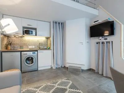 Cuisine ou kitchenette dans l'établissement Good Night Inn Lyon