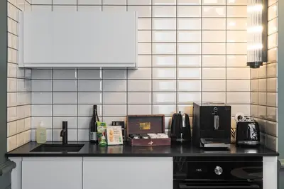 Cuisine ou kitchenette dans l'établissement Villa 216