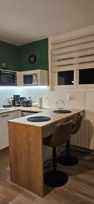 Cuisine ou kitchenette dans l'établissement Le matru