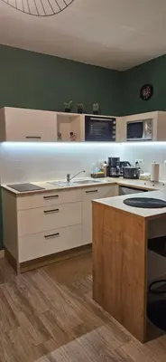 Cuisine ou kitchenette dans l'établissement Le matru