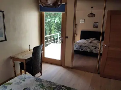 Un ou plusieurs lits dans un hébergement de l'établissement B&B chez Frédérique et Norbert