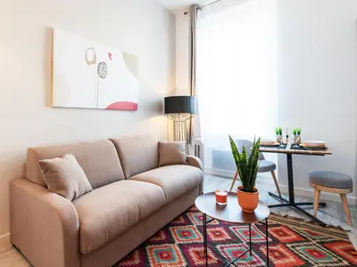 Coin salon dans l'établissement Macé Studio Apartment