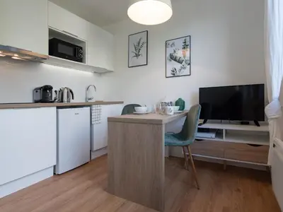 Cuisine ou kitchenette dans l'établissement Appartements Le Berliet - Montplaisir