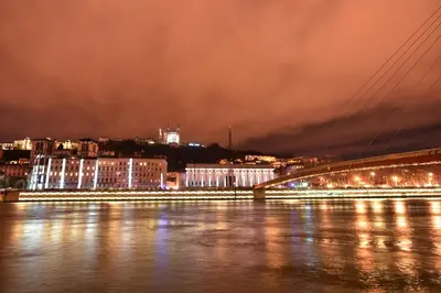 Vue générale sur Lyon ou vue de la ville depuis l'appartement