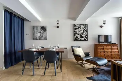 Coin salon dans l'établissement Havane - Furnished apartment - Downtown Lyon