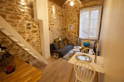 Coin salon dans l'établissement Hamac Suites - Studio Ainay 4 - Hyper centre Lyon