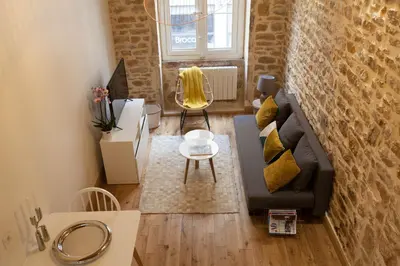 Coin salon dans l'établissement Hamac Suites - Studio Ainay 4 - Hyper centre Lyon
