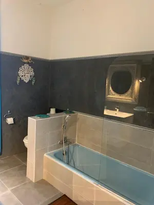 Salle de bains dans l'établissement La Gabetière