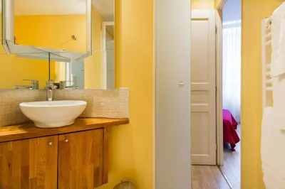 Salle de bains dans l'établissement Les Studios De La Place (Part-Dieu)