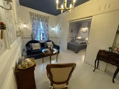 Coin salon dans l'établissement Villa Dufresne