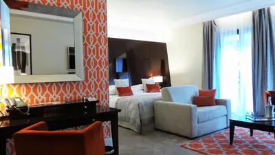 Coin salon dans l'établissement Hotel & Spa Le Pavillon