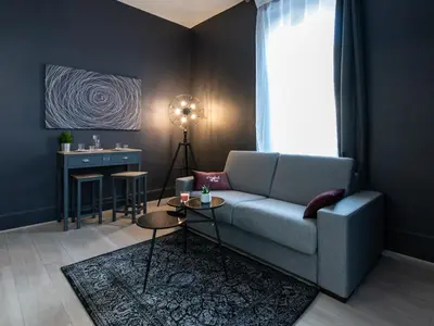 Coin salon dans l'établissement Le Nid Lyonnais - Montchat