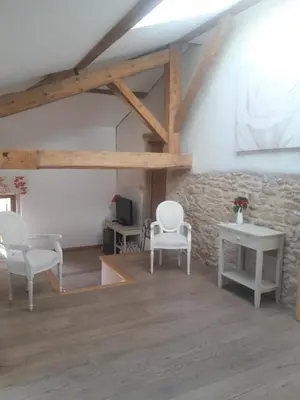 Coin salon dans l'établissement Chambres d'Hôtes 