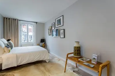 Un ou plusieurs lits dans un hébergement de l'établissement Gasparin - Furnished apartment - Downtown Lyon