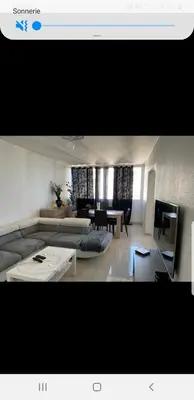 Coin salon dans l'établissement Appartement Laurent Bonnevay