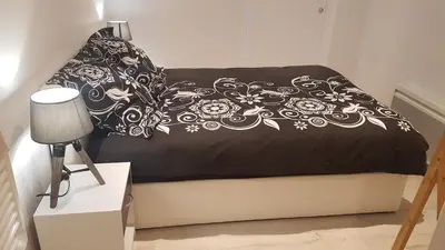 Un ou plusieurs lits dans un hébergement de l'établissement Appartement T2 proche gare et centre Bourgoin