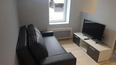 Télévision ou salle de divertissement dans l'établissement Appartement T2 proche gare et centre Bourgoin