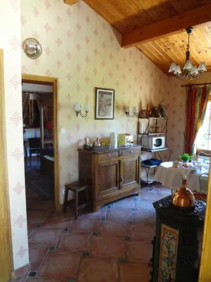 Cuisine ou kitchenette dans l'établissement La Minauderie