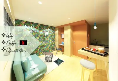 Coin salon dans l'établissement Studio Design Paraisos