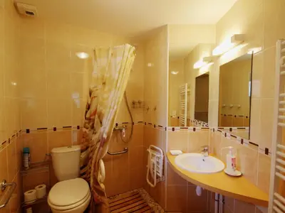 Salle de bains dans l'établissement Gîte calme avec vue, animaux bienvenus, draps et ménage inclus ! - FR-1-496-17