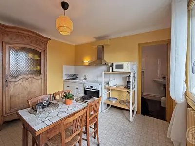 Cuisine ou kitchenette dans l'établissement Gîte à Lorette avec jardin et jeux pour enfants - FR-1-496-76