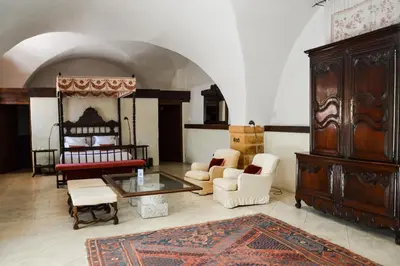 Coin salon dans l'établissement Château de Bagnols