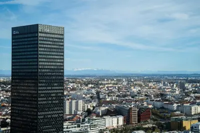 Vue générale sur Lyon ou vue de la ville depuis l'hôtel