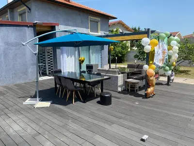 Balcon ou terrasse dans l'établissement Pavillon bon enfant