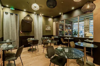 Coin salon dans l'établissement Hôtel Tête d'or