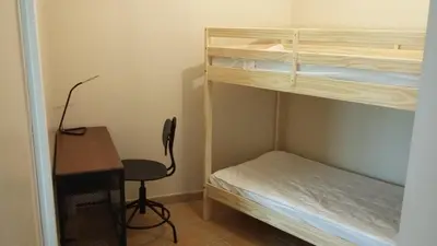 Un ou plusieurs lits dans un hébergement de l'établissement Appartement dans propriété calme en pleine nature