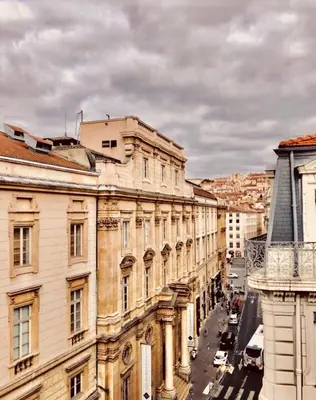 Vue générale sur Lyon ou vue de la ville depuis l'appartement