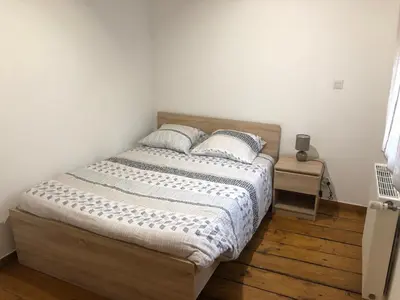 Un ou plusieurs lits dans un hébergement de l'établissement Spacieux appartement 2/6 pers 110m² proche CNPE