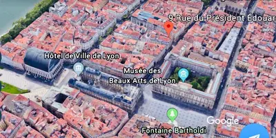 Vue générale sur Lyon ou vue de la ville depuis l'appartement