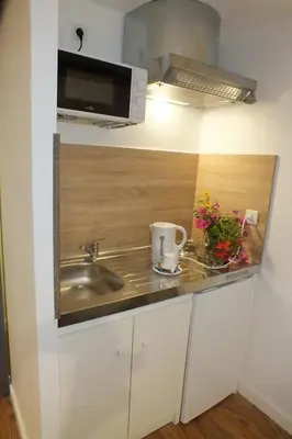 Cuisine ou kitchenette dans l'établissement hotel du parc
