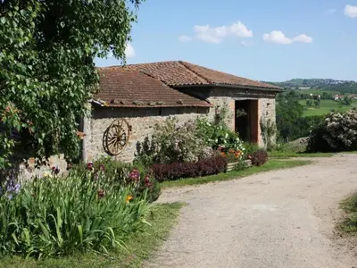Jardin de l'établissement Maison rustique avec jardin à Aveizieux, animaux admis - FR-1-496-175