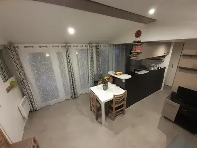 Cuisine ou kitchenette dans l'établissement mobile home for you Les Rives de Condrieu