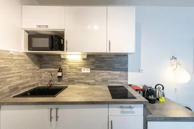 Cuisine ou kitchenette dans l'établissement Le Cocon de Cordeliers