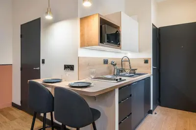 Cuisine ou kitchenette dans l'établissement HONORÊ - SUITE ARBRE SEC