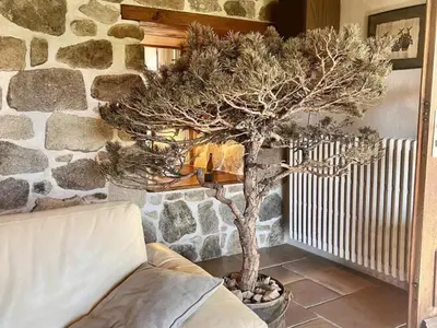 Coin salon dans l'établissement Charme Rural avec Piscine Privée et Animaux Acceptés - FR-1-496-200